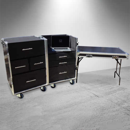 Working Case Duo con mesa de trabajo montado