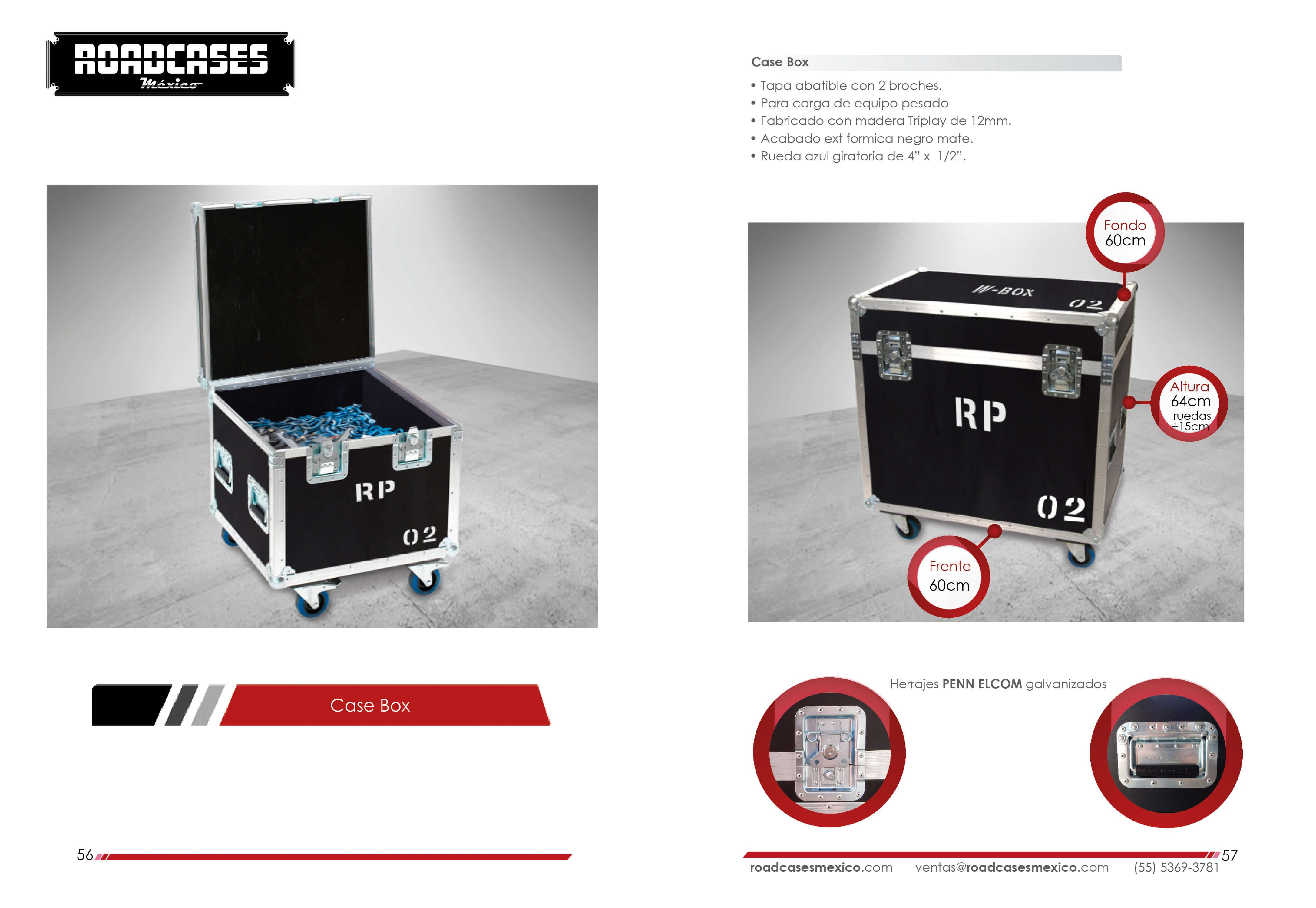ficha case box transporte roadcasesmexico