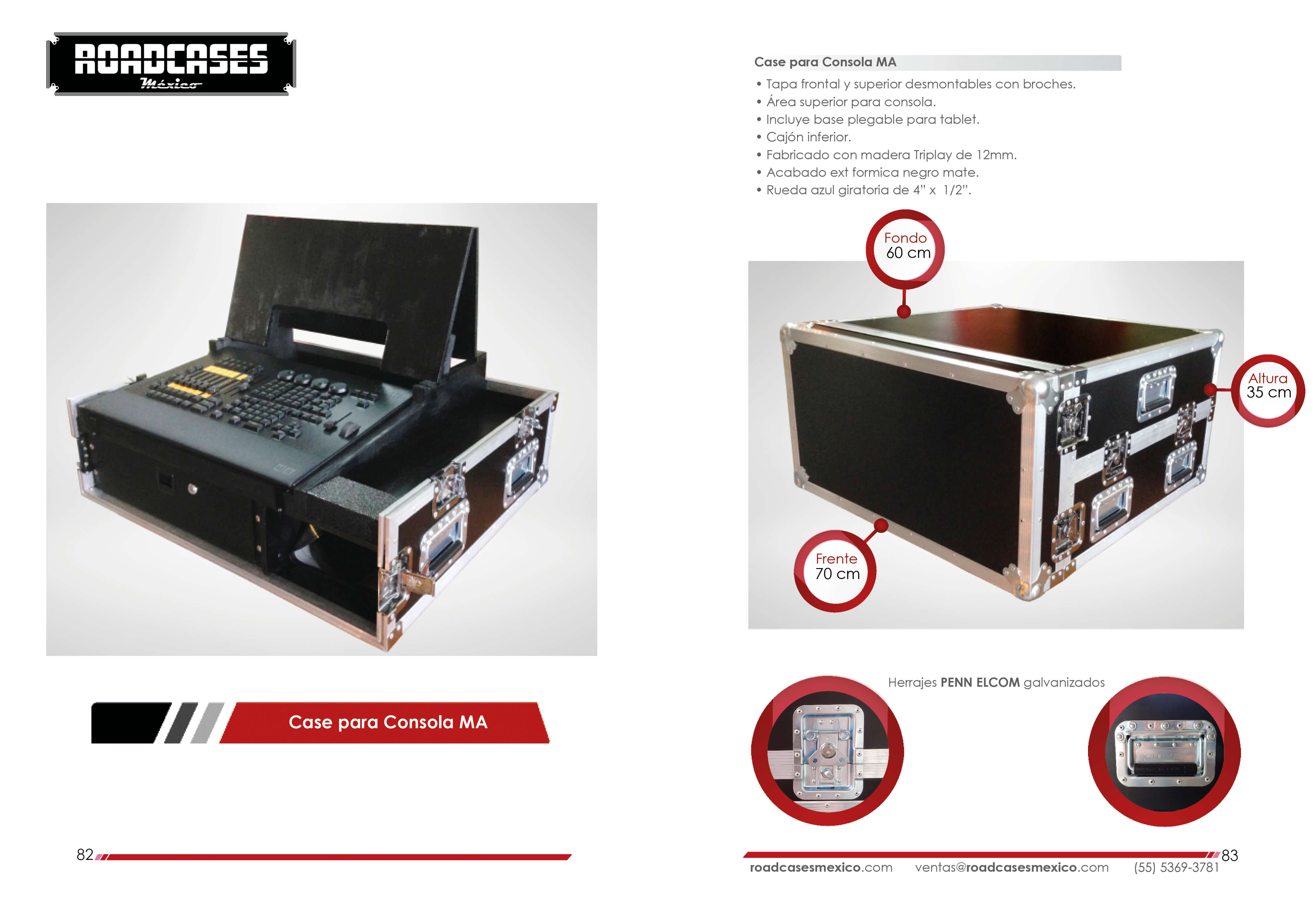 ficha case consola ma lighting audio roadcasesmexico