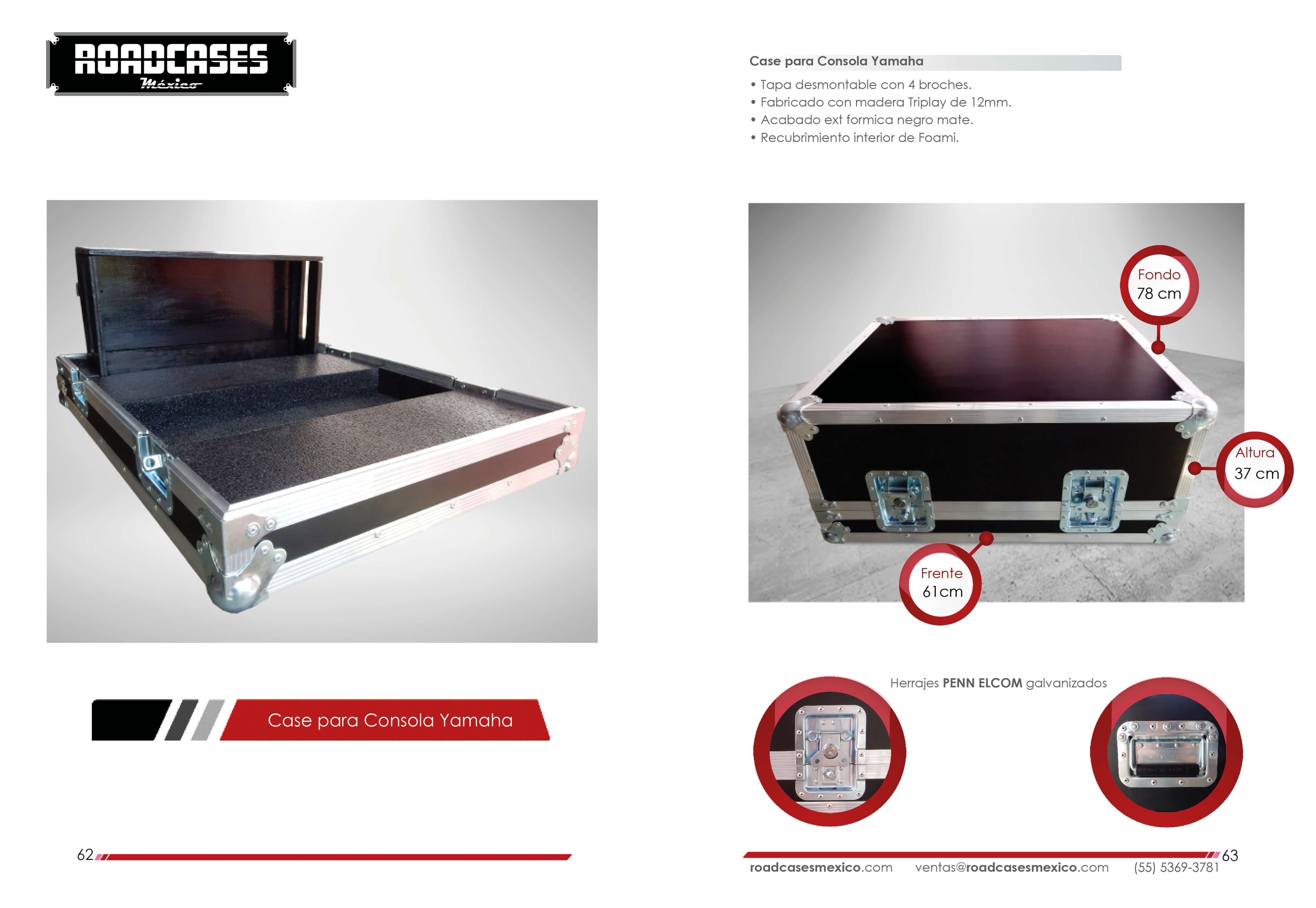 ficha case consola yamaha audio roadcasesmexico
