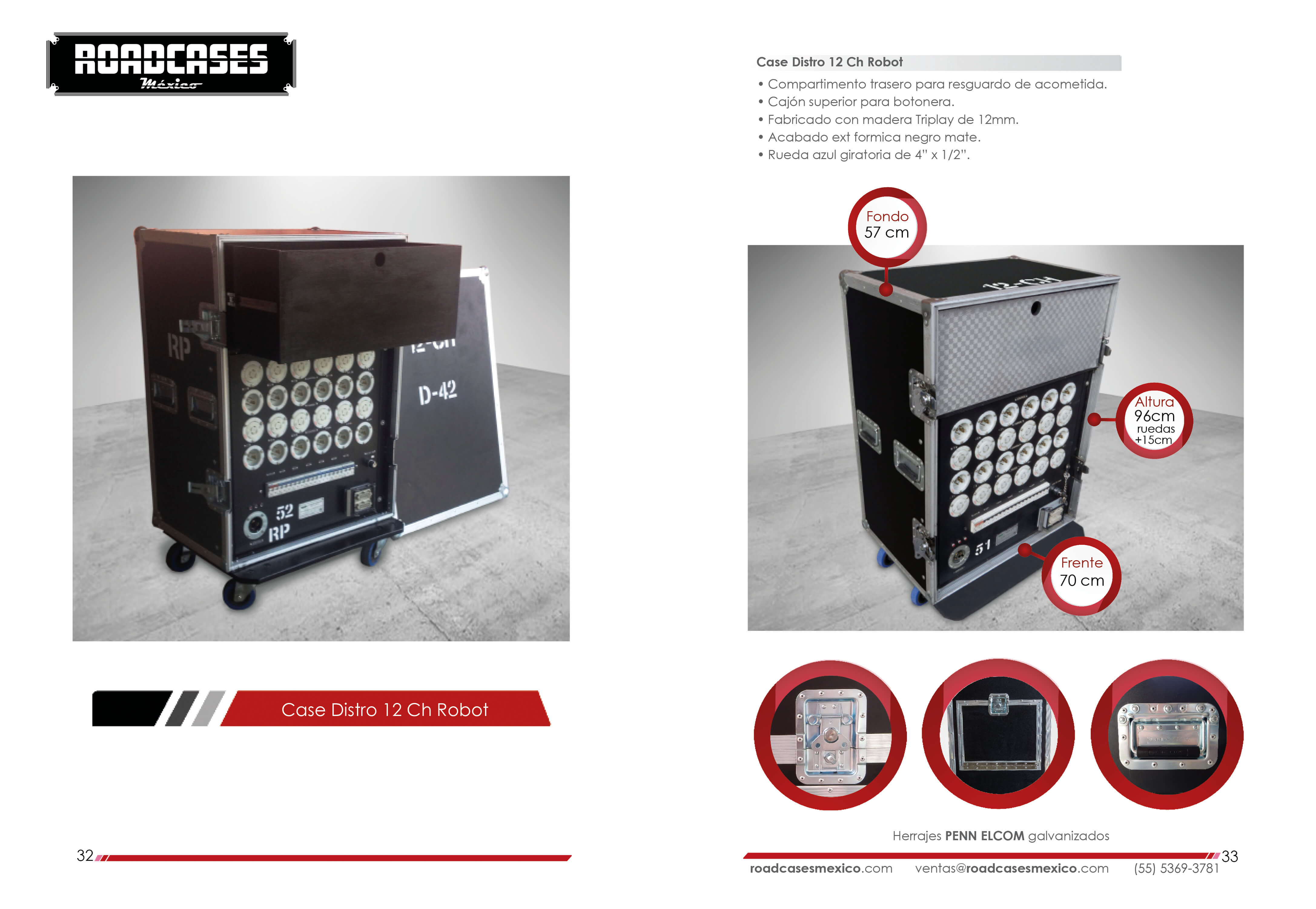ficha case distro 12ch robot controlador roadcasesmexico