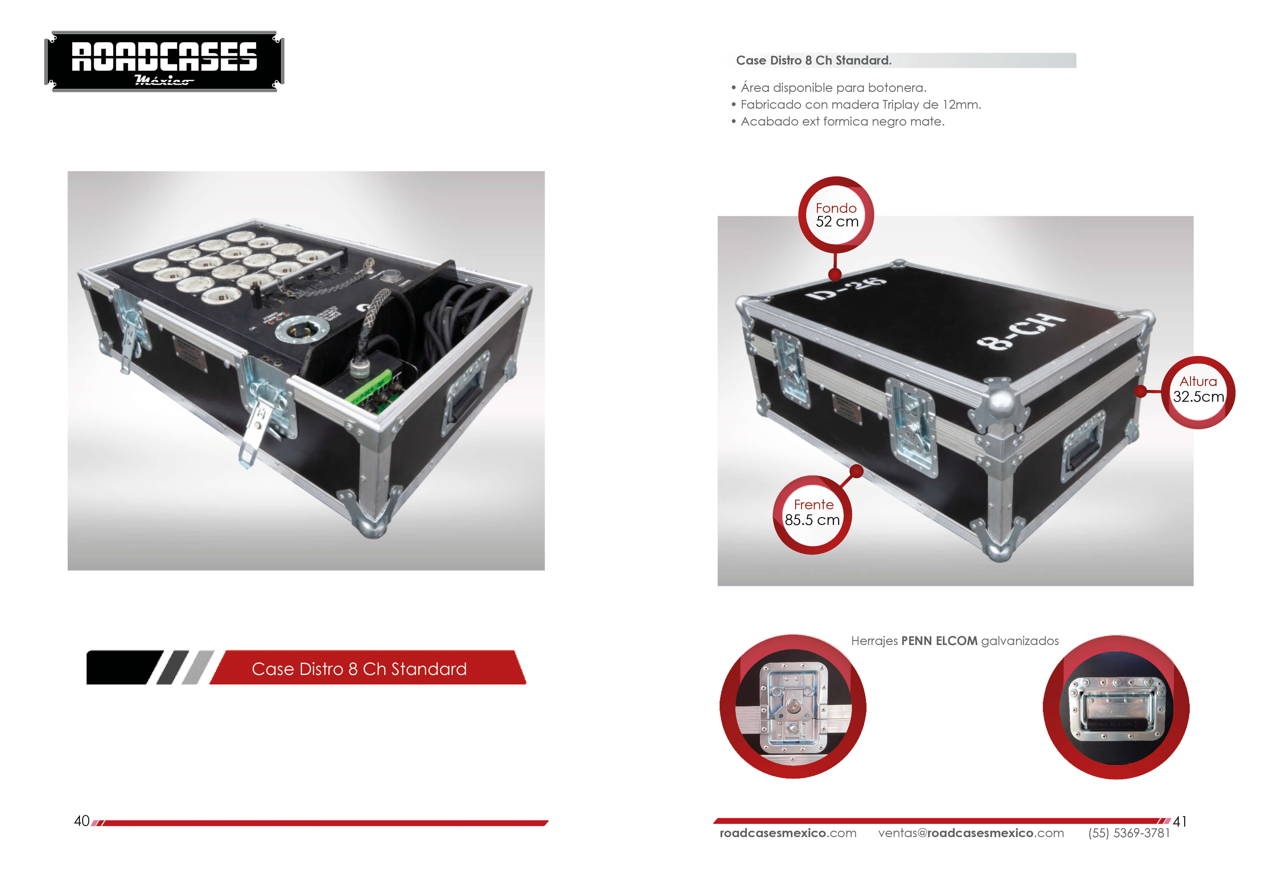ficha case distro 8ch standard controlador roadcasesmexico