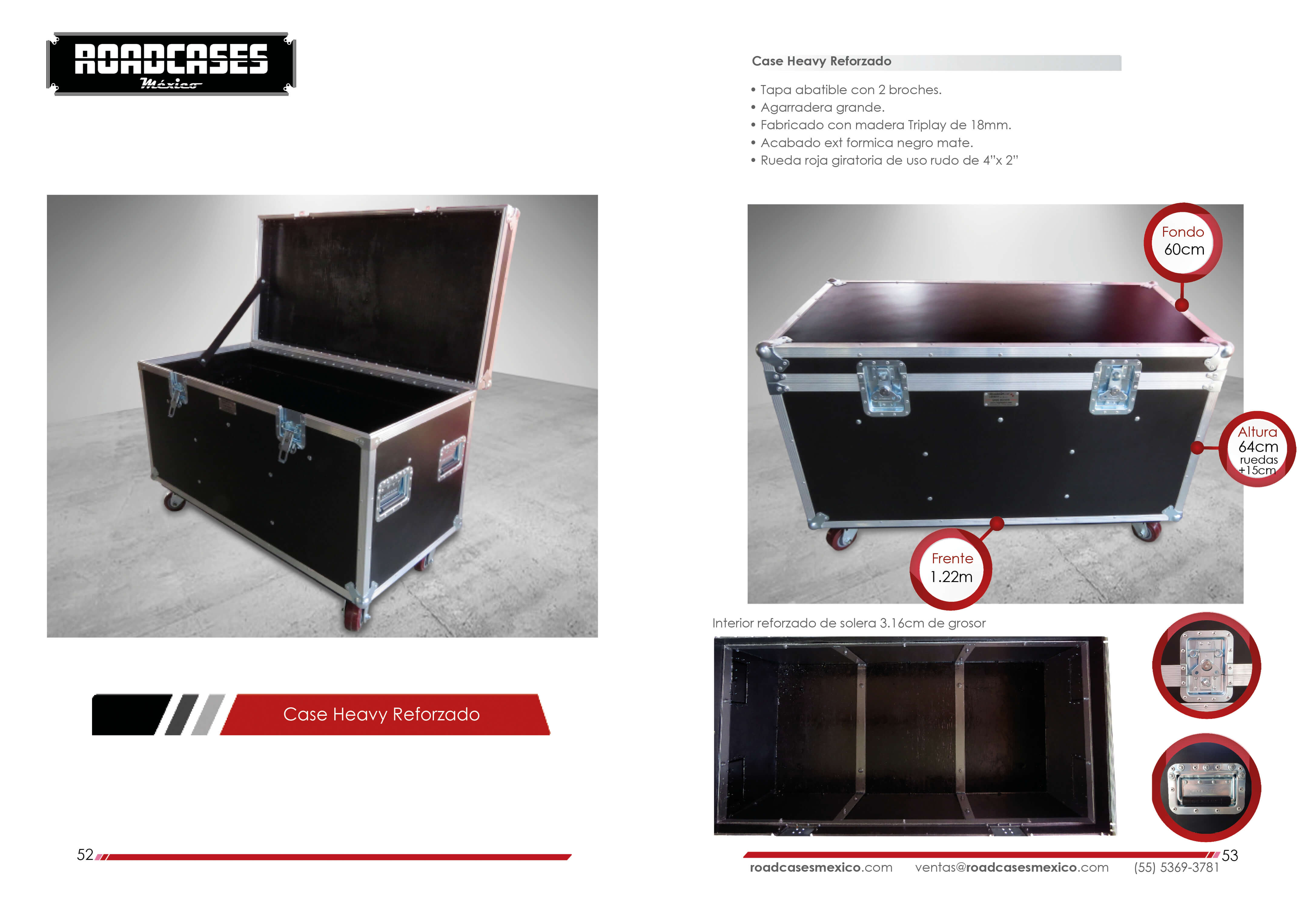 ficha case heavy reforzado transporte set de rigging roadcasesmexico