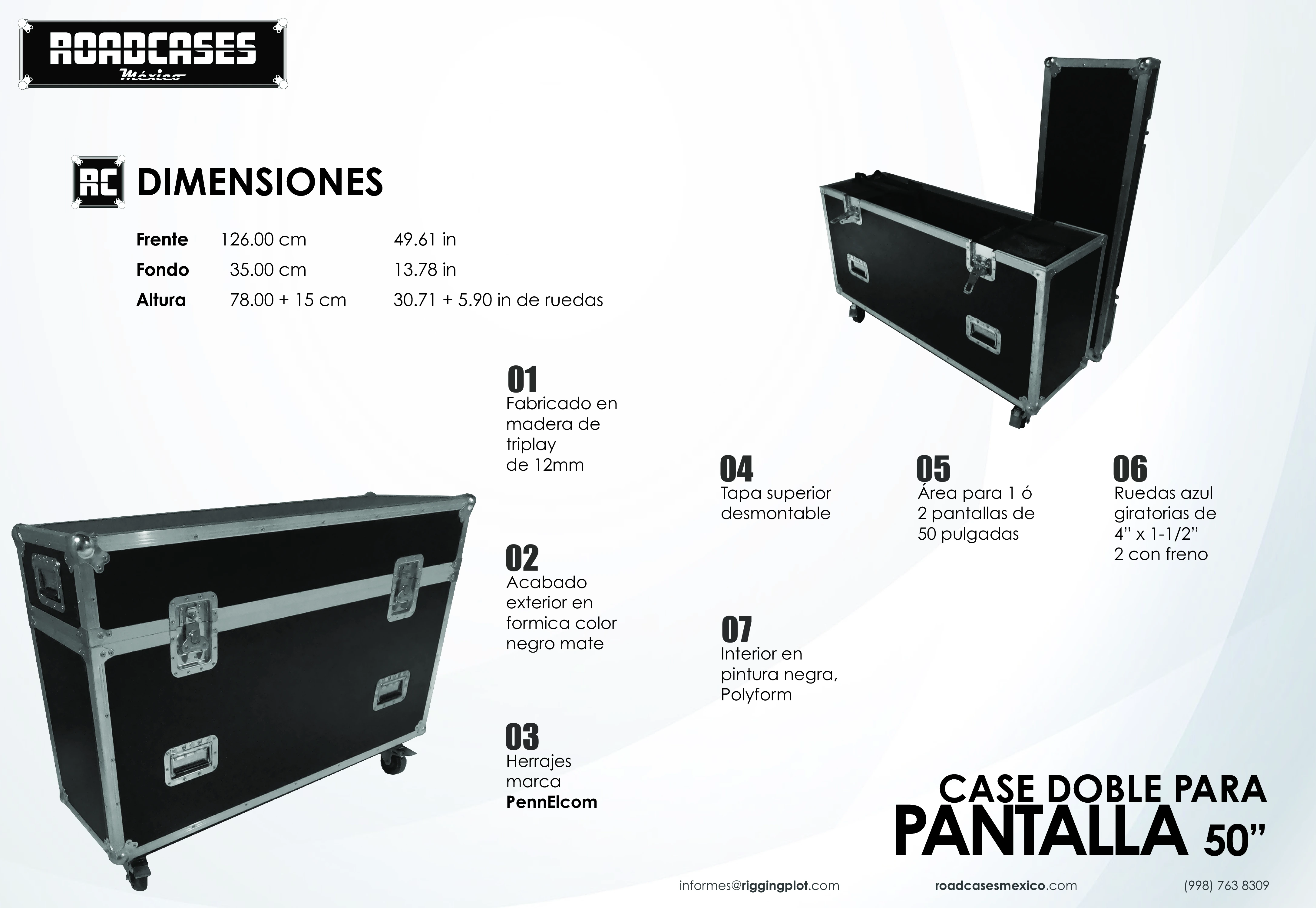 Case personalizado para transportar camáras de video Cannon, Panasonic, Sony, etc. abierto