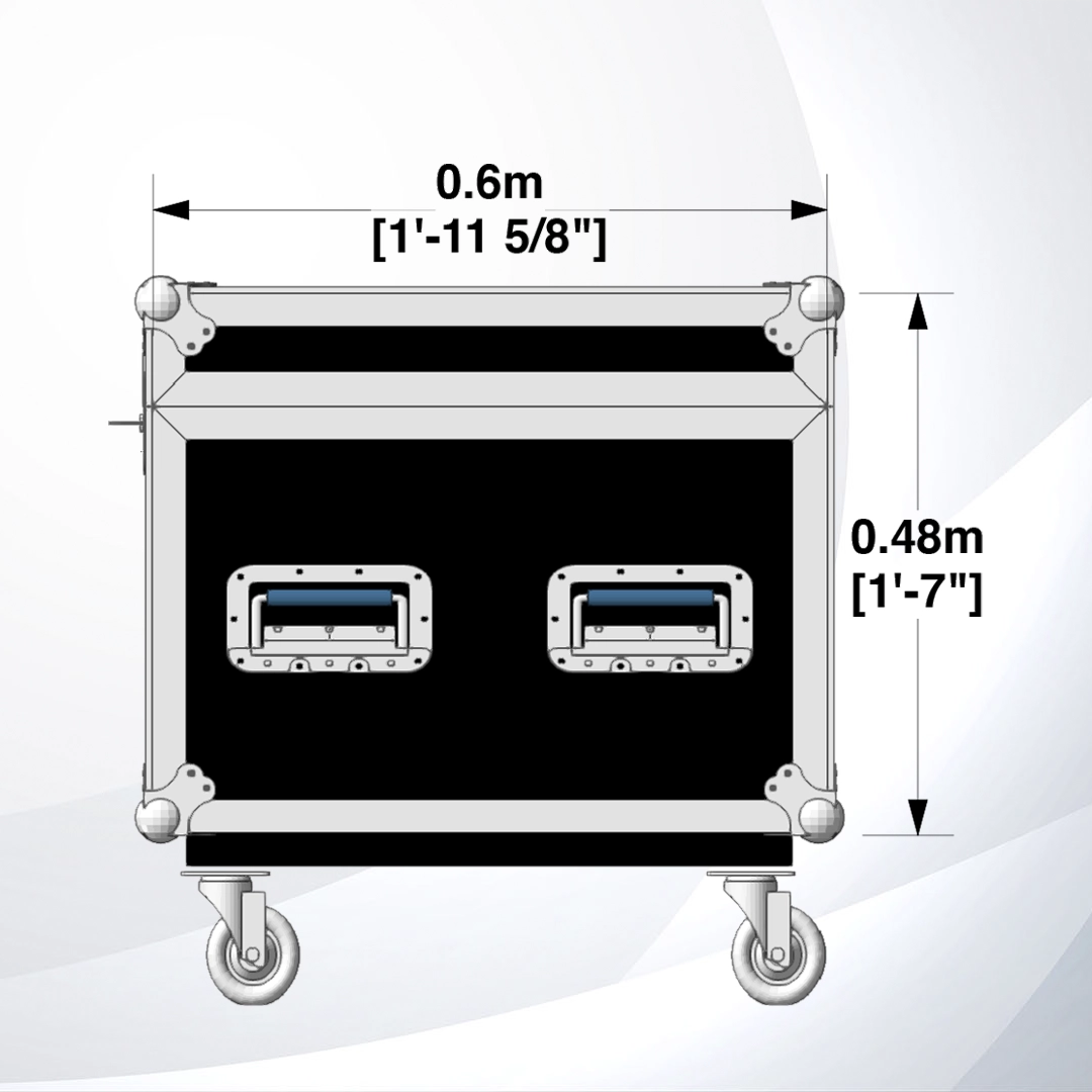 Vista Lateral Case para 2 motores de 1/2 Ton CM Lodestar