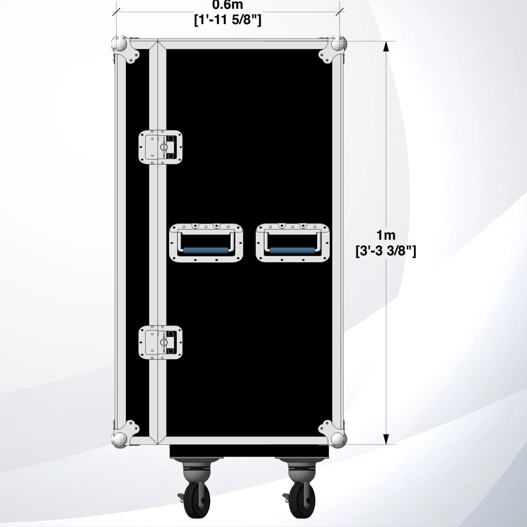 Vista Frontal de Working case tapa superior mesa