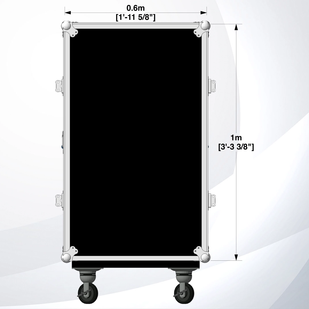Vista Lateral de Working case tapa superior mesa