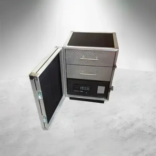 Case para resguardo de caja fuerte, con resbalones, abierto