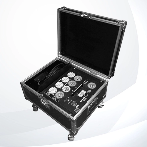 Case para distro o controlador de 4 canales Skjonberg con ruedas, para operar 4 motores CM Lodestar abierto