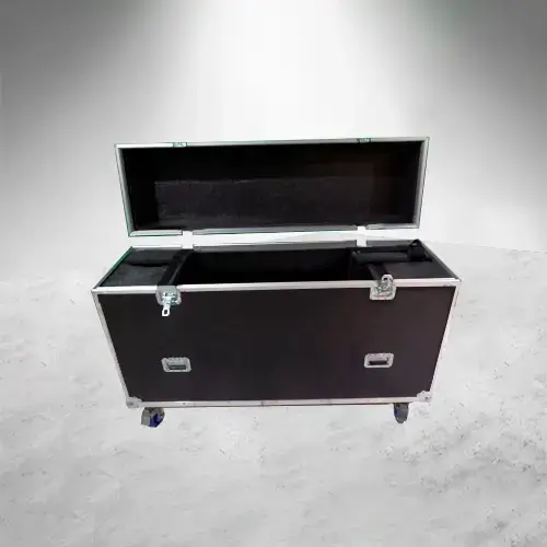 Case doble para dos pantallas de 65 pulgadas abierto