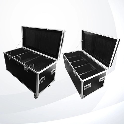 Case heavy custom para transporte de carga pesada, con cajones internos para organizar la carga pesada, abierto