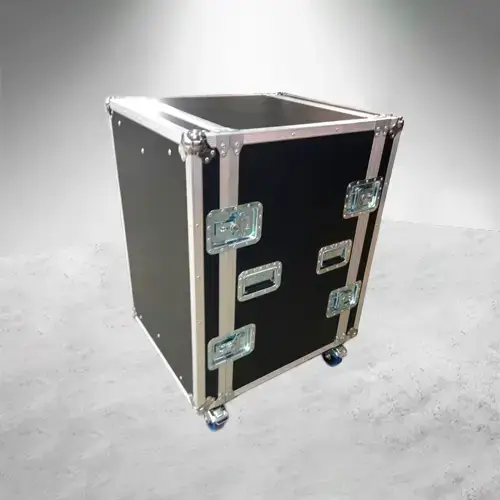 Case in Case Rack para centro de carga y case rack, con cajón superior, tapa superior y frontal desmontables, una que se convierte a mesa, cerrado