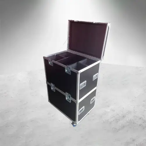 Case par Led, con capacidad para 12 luminarias Par LED, en dos niveles, 6 par leds en cada uno, abierto