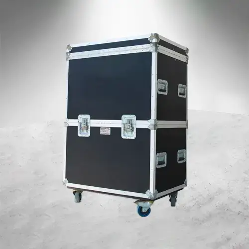 Case par Led, con capacidad para 12 luminarias Par LED, en dos niveles, 6 par leds en cada uno, cerrado